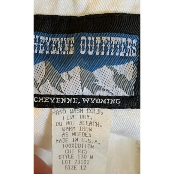 Vintage Cheyenne Outfitters Maxi Dress 12 White Turquoise Concho Southwestern - Picture 10 of 11